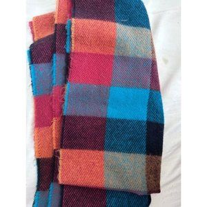 Softer than Cashmere Wool Touch Tassel Ends Plaid Check Solid Scarf